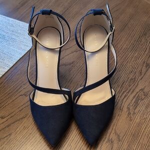 Kelly & Katie Blue Heels with Ankle Straps